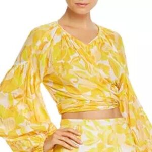 Significant Other Isla Printed Cropped Blouse Size 6